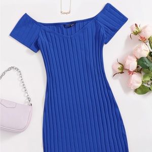 SHEIN royal blue bodycon dress